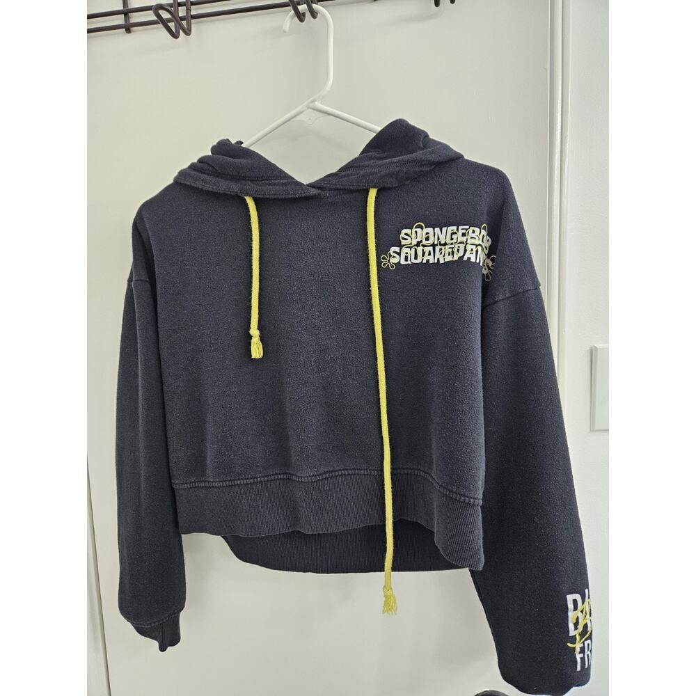 Nickelodeon SpongeBob SquarePants Black Hoodie Bikini Bottom Size Small